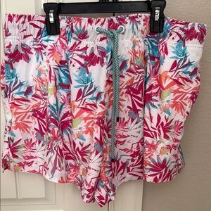 Ocean Coast Floral Print Athletic Shorts Size XL NWT FREE SHIP